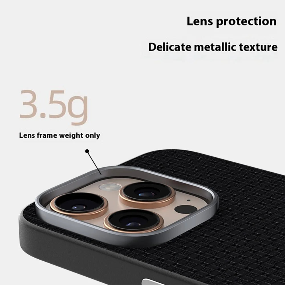 ABEEL For iPhone 16 Pro Max Case Compatible with MagSafe Textured Micro-Embossing Back Cover - Black - 7