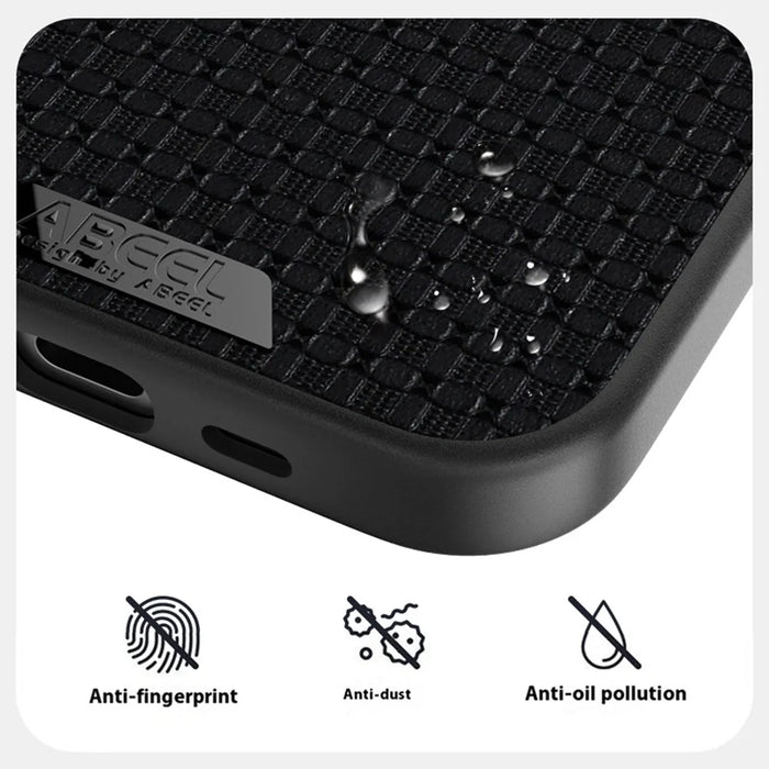 ABEEL For iPhone 17e / 16e Case Compatible with MagSafe Textured Micro-Embossing Back Cover - Black - 5
