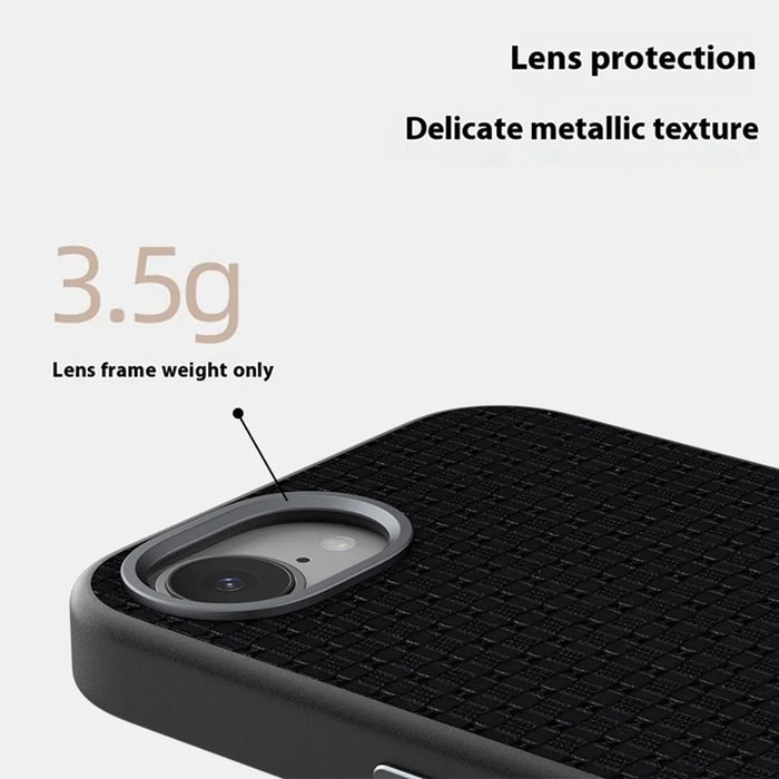ABEEL For iPhone 17e / 16e Case Compatible with MagSafe Textured Micro-Embossing Back Cover - Black - 7