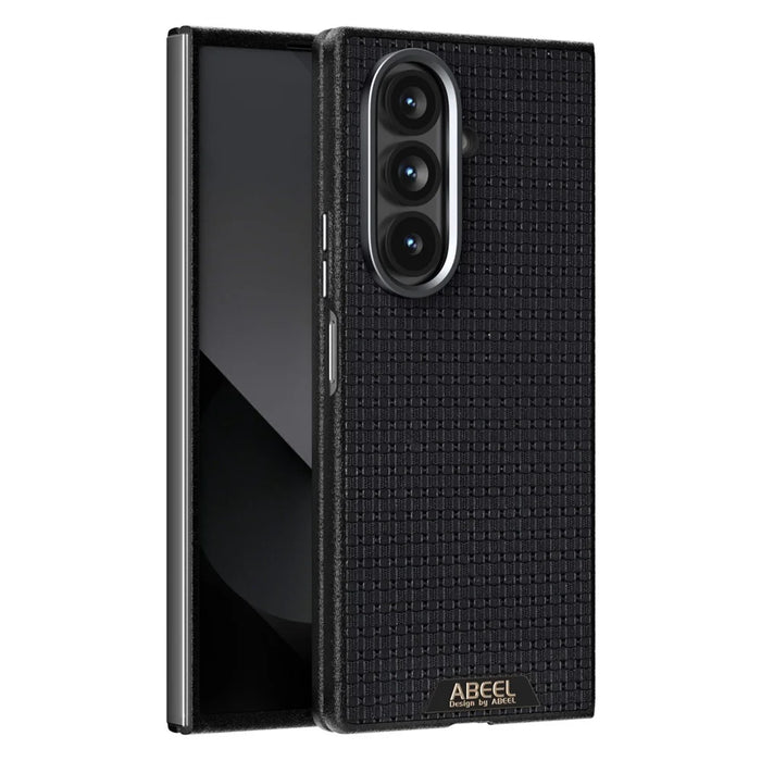 ABEEL For Samsung Galaxy Z Fold7 5G Magnetic Case Textured Micro-Embossing Back Cover - Black - 1