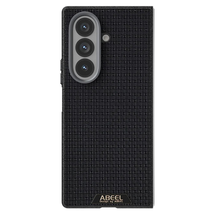 ABEEL For Samsung Galaxy Z Fold7 5G Magnetic Case Textured Micro-Embossing Back Cover - Black - 2