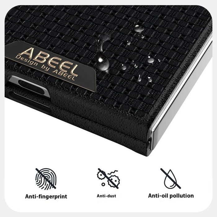 ABEEL For Samsung Galaxy Z Fold7 5G Magnetic Case Textured Micro-Embossing Back Cover - Black - 5