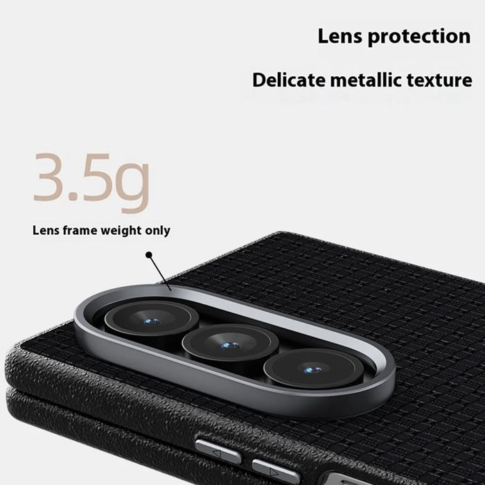 ABEEL For Samsung Galaxy Z Fold7 5G Magnetic Case Textured Micro-Embossing Back Cover - Black - 7