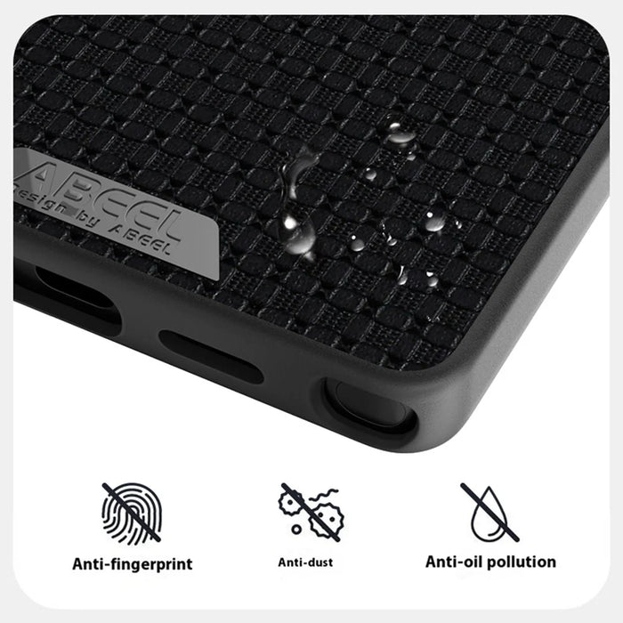 ABEEL For Samsung Galaxy S24 FE Magnetic Case Textured Micro-Embossing Back Cover - Black - 3