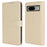 For Google Pixel 8a Stand Case Shockproof Leather Wallet Phone Cover - Beige - 1