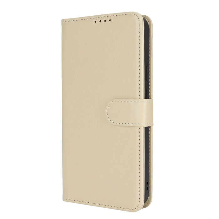 For Google Pixel 8a Stand Case Shockproof Leather Wallet Phone Cover - Beige - 7