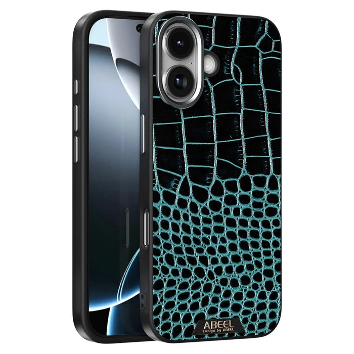 ABEEL For iPhone 17 Case Compatible with MagSafe Crocodile Texture Micro-Embossing Back Cover - Green - 2