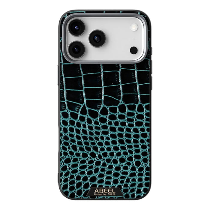 ABEEL For iPhone 17 Pro Case Compatible with MagSafe Crocodile Texture Micro-Embossing Back Cover - Green - 1
