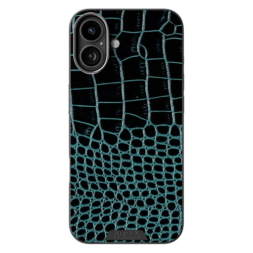 ABEEL For iPhone 16 Case Compatible with MagSafe Crocodile Texture Micro-Embossing Back Cover - Green - 1