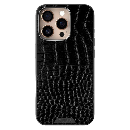 ABEEL For iPhone 16 Pro Max Case Compatible with MagSafe Crocodile Texture Micro-Embossing Back Cover - Black - 1