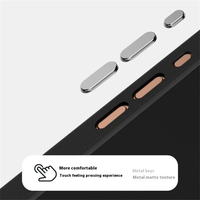 ABEEL For iPhone 16 Pro Max Case Compatible with MagSafe Crocodile Texture Micro-Embossing Back Cover - Black - 6