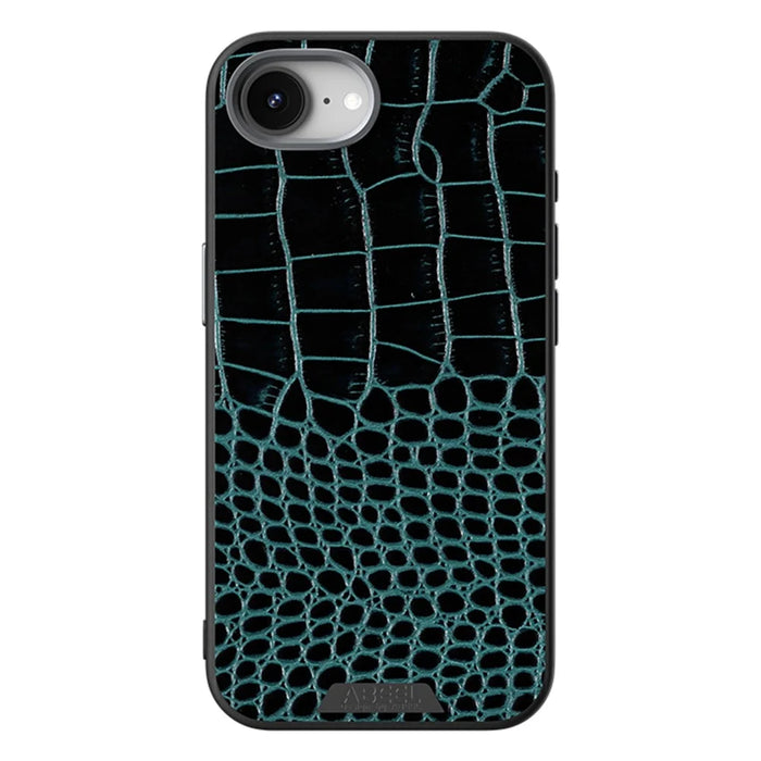 ABEEL For iPhone 17e / 16e Case Compatible with MagSafe Crocodile Texture Micro-Embossing Back Cover - Green - 2