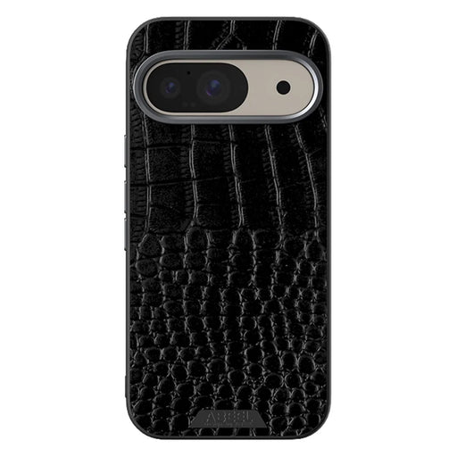 ABEEL For Google Pixel 9 Pro  /  Pixel 9 Magnetic Case Crocodile Texture Micro-Embossing Back Cover - Black - 2