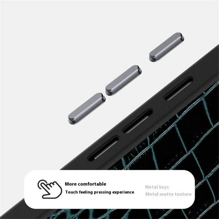 ABEEL For Google Pixel 9 Pro  /  Pixel 9 Magnetic Case Crocodile Texture Micro-Embossing Back Cover - Black - 7
