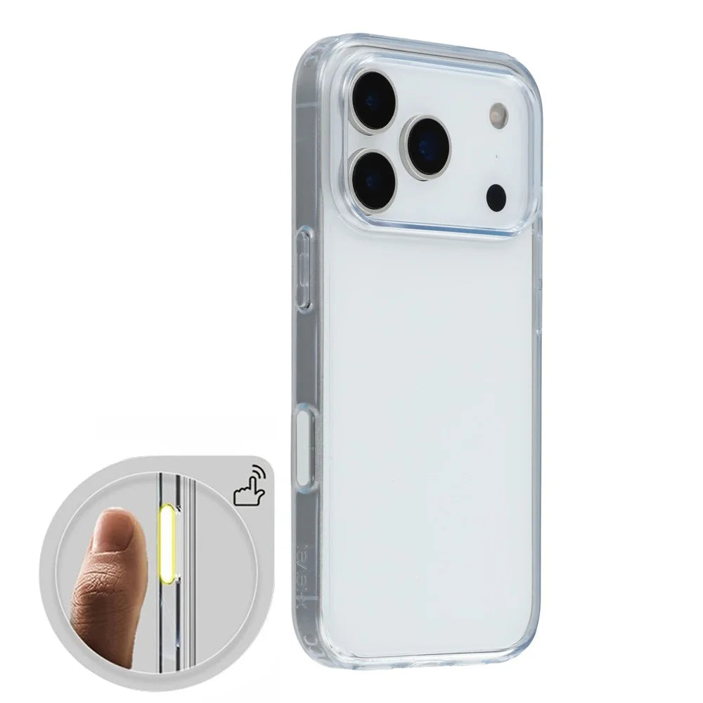 X-LEVEL For iPhone 17 Pro Phone Case TPU + PC Clear Back Cover with Camera Control Button - 1