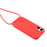For iPhone 17 Case Biodegradable Wheat Straw + TPU Eco-Friendly Phone Cover with Lanyard - Red - 5