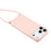 For iPhone 18 Pro Max / 17 Pro Max Case Biodegradable Wheat Straw + TPU Eco-Friendly Phone Cover with Lanyard - Pink - 5