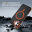 For iPhone 17 Case with Lens Kickstand Matte Phone Back Cover Compatible with MagSafe - Orange - 4