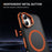 For iPhone 17 Case with Lens Kickstand Matte Phone Back Cover Compatible with MagSafe - Orange - 7