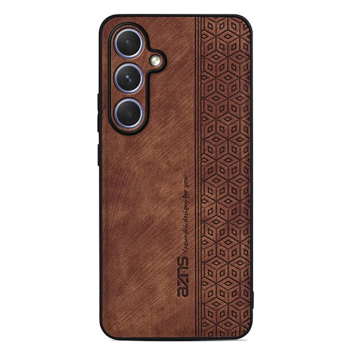 AZNS For Samsung Galaxy S25 FE Case Protective PU Leather Covered TPU Phone Shell - Brown - 2