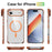 For iPhone Air Clear Phone Case with Lens Kickstand Cover Compatible with MagSafe - Orange - 2