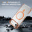 For iPhone Air Clear Phone Case with Lens Kickstand Cover Compatible with MagSafe - Orange - 5