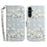 For Samsung Galaxy S25 FE Case Pattern Printing Leather Wallet Phone Cover with Wrist Strap - Magnolia - 1