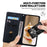 For Samsung Galaxy S25 FE Case RFID Blocking Kitten Pattern TPU + PU Leather Phone Cover with Wrist Strap - Black - 3