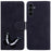 For Samsung Galaxy S25 FE Stand Case PU Leather Phone Cover Butterfly Printed - Black - 1