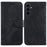 For Samsung Galaxy S25 FE Wallet Case Tiger Imprint Leather Shockproof Phone Cover with Wrist Strap - Black - 1