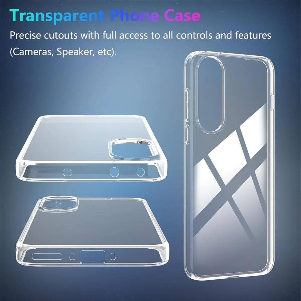 For OnePlus Nord 5 5G / Ace 5 Ultra 5G Case TPU Clear Phone Cover + 2PCS Tempered Glass Screen Film 2.5D Arc Edge - 4
