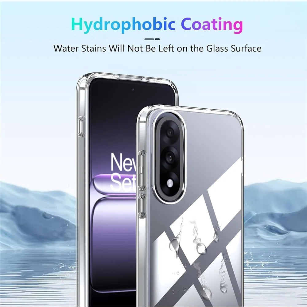 For OnePlus Nord 5 5G / Ace 5 Ultra 5G Case TPU Clear Phone Cover + 2PCS Tempered Glass Screen Film 2.5D Arc Edge - 5