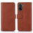 For OnePlus Nord CE5 5G / Ace 5 Racing 5G Case Cowhide Texture Leather Wallet Phone Cover with Stand - Brown - 1