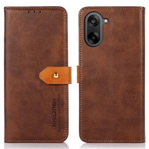 KHAZNEH For OnePlus Nord CE5 5G / Ace 5 Racing 5G Wallet Phone Case Stand Leather Flip Cover - Brown - 1