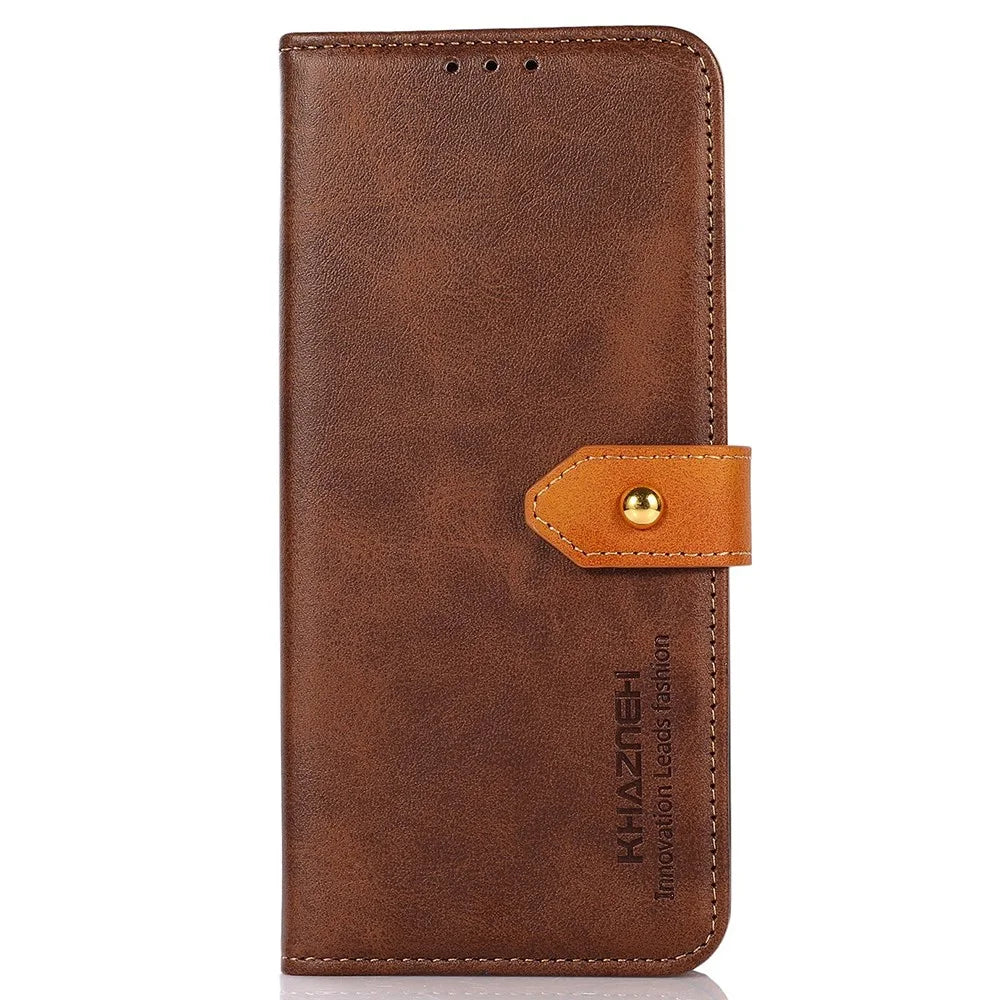 KHAZNEH For OnePlus Nord CE5 5G / Ace 5 Racing 5G Wallet Phone Case Stand Leather Flip Cover - Brown - 6