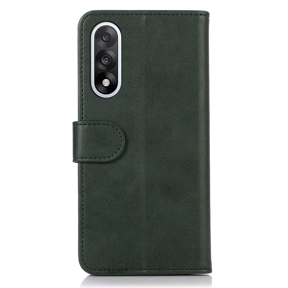 For OnePlus Nord 5 5G / Ace 5 Ultra 5G Case Cowhide Texture Leather Wallet Phone Cover with Stand - Green - 7
