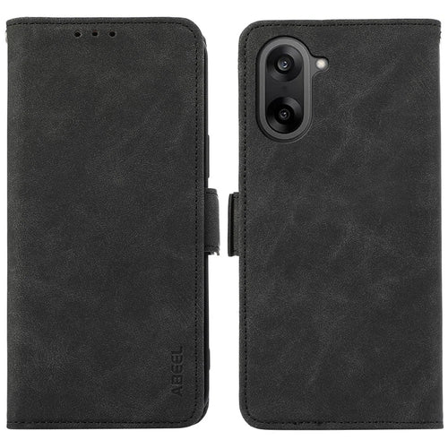 ABEEL For OnePlus Nord CE5 5G  /  Ace 5 Racing 5G Case PU Leather Folio Stand View RFID Blocking Phone Cover - Black - 1