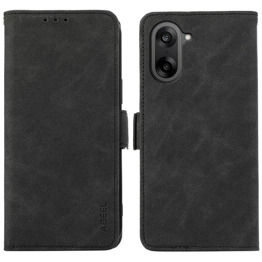 ABEEL For OnePlus Nord CE5 5G  /  Ace 5 Racing 5G Case PU Leather Folio Stand View RFID Blocking Phone Cover - Black - 1