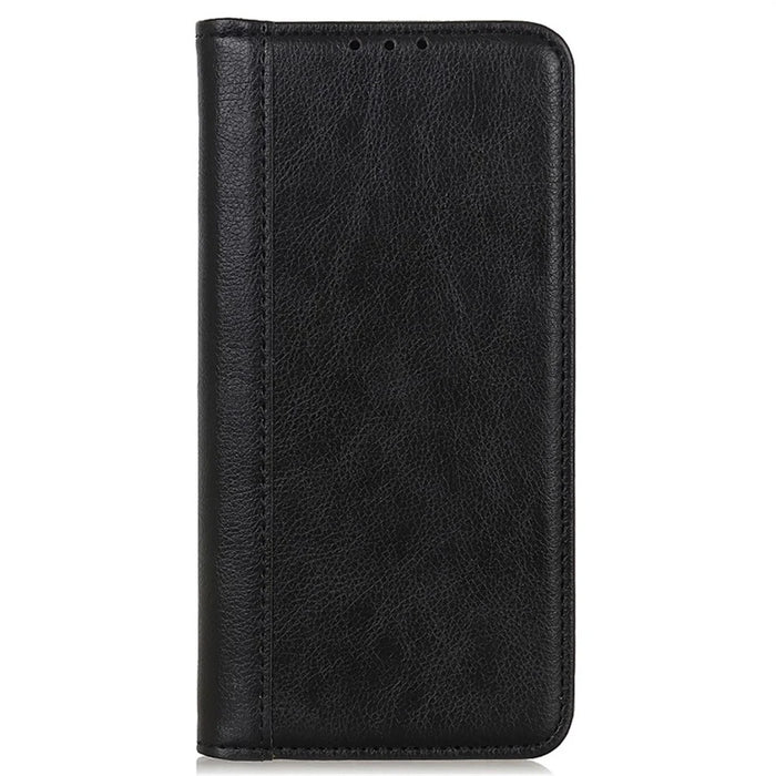 For OnePlus Nord 5 5G / Ace 5 Ultra 5G Stand Case Split Leather Litchi Texture Wallet Phone Cover - Black - 6