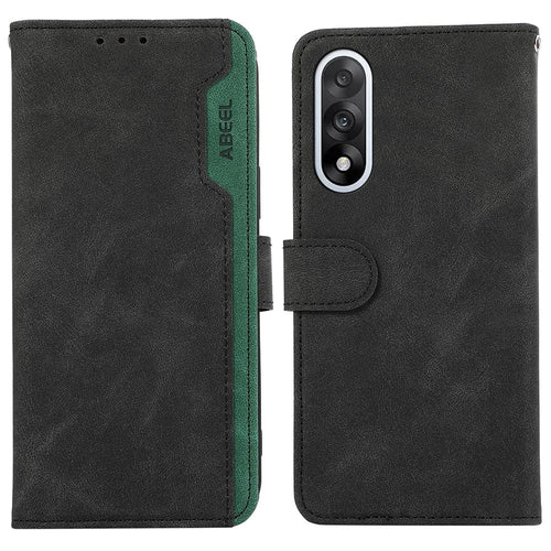 ABEEL For OnePlus Nord 5 5G / Ace 5 Ultra 5G Case Color Splicing Leather Flip Phone Cover RFID Blocking - Black - 1