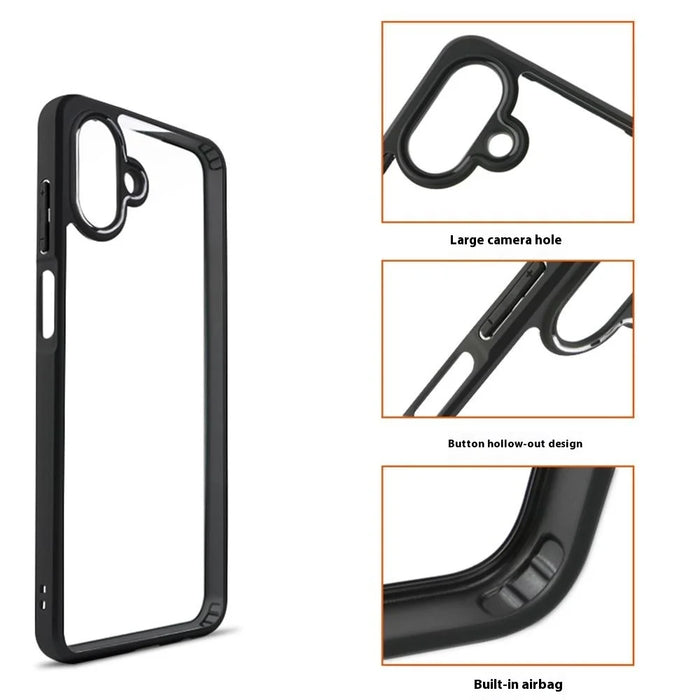 For Samsung Galaxy A08 5G / A08 4G / A07 5G / A07 4G Case Shockproof PC + TPU Clear Back Phone Cover - 5