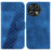 For TECNO Camon 30S 4G  /  30S Pro 4G Stand Case 7-Shaped Pattern Imprint Leather Phone Cover with Strap - Dark Blue - 1