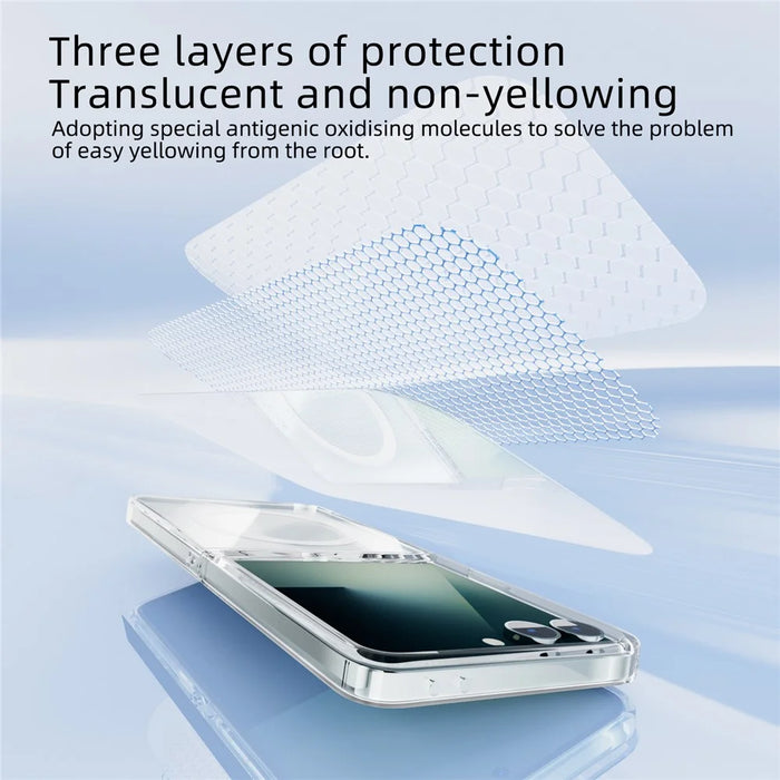 ABEEL For Samsung Galaxy Z Flip7 5G Magnetic Case Clear PC Anti Scratch Phone Cover - 4