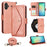 For Samsung Galaxy A08 5G / A08 4G / A07 5G / A07 4G Leather Case Magnetic Closure Wallet Stand Phone Cover with Crossbody Strap - Pink - 1