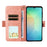For Samsung Galaxy A08 5G / A08 4G / A07 5G / A07 4G Leather Case Magnetic Closure Wallet Stand Phone Cover with Crossbody Strap - Pink - 2