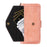 For Samsung Galaxy A08 5G / A08 4G / A07 5G / A07 4G Leather Case Magnetic Closure Wallet Stand Phone Cover with Crossbody Strap - Pink - 6