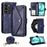 For Realme C75 4G  /  C71 4G Leather Case Magnetic Closure Wallet Stand Phone Cover with Crossbody Strap - Blue - 1