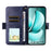 For Realme C75 4G  /  C71 4G Leather Case Magnetic Closure Wallet Stand Phone Cover with Crossbody Strap - Blue - 2