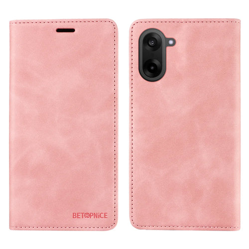 BETOPNICE For OnePlus Ace 5 Racing 5G / OnePlus Nord CE5 5G Case  Magnetic Closure RFID Blocking Wallet Stand Leather Phone Cover - Pink - 1