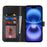 For iPhone 16 Plus Stand Case Shockproof Leather Wallet Phone Cover - Black - 2